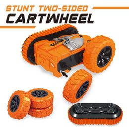 7.4V Hoge snelheidsvoertuig RC Afstandsbediening Stunt 2in1 Dubbelzijdig voertuigtank Crawler Jump Stunt-voertuig