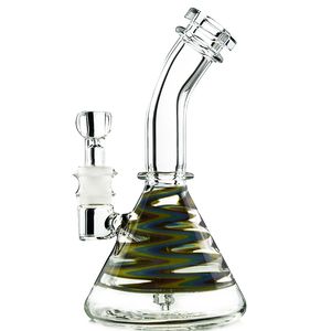 Bong de vidrio de 7,5 pulgadas con vaso de vidrio embriagador de 14,5 mm, altura de 19 cm, plataformas petrolíferas, vaso de precipitados de vidrio embriagador Bongs WP548