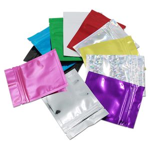 7.5x10cm 200 Pcs/Lot multicolore fermeture à glissière feuille d'aluminium pour sacs d'emballage à fermeture éclair serrure accessoires alimentaires secs sacs d'emballage d'épicerie