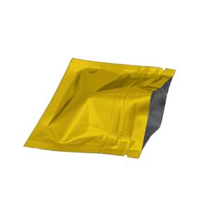 7 5 6 cm 100 Pcs Lot Or Grip Seal Zip lock Nourriture Séchée Mylar Pochette De Stockage Café Thé Poudre Emballage Sac Odeur Preuve Emballage Pac258Z