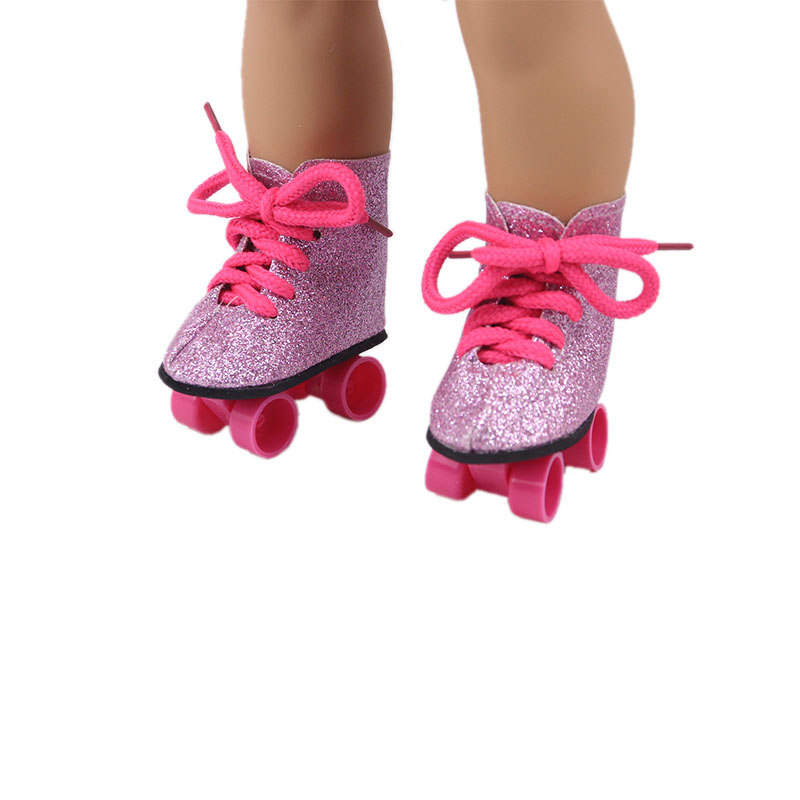 7.5 cm 인형 스케이트 신발 신발 미국 18 인치 소녀 43 cm 출생 아기 인형 품목 액세서리 Nenuco, 장난감