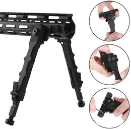 7,5 à 9 pouces Réglable Spring Side Mount Tactical Rifle Bipod Hunting Split Bracket pour M-lok Rail