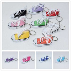 7.5 cm mini canvas kleine schoenen sleutelhanger hanger voor rugzak sleutelhanger sleutelhangers charms cadeau vrouwen G1019
