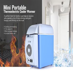 7 5L portátil Mini 12V refrigerador de coche enfriador de calor duradero vehículo coche nevera camión nevera eléctrica para viaje RV Boat258u