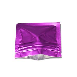 Bolsas de té con cierre de cremallera de Color púrpura que se pueden volver a cerrar de 7,5x6,3 cm 200 unids/lote bolsa de paquete con cremallera a prueba de olores de papel de aluminio a prueba de humedad