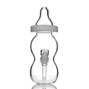 7.6 '' Botella de leche Tubo de agua Vidrio Bong 14 mm Nail Dome Dab Rig