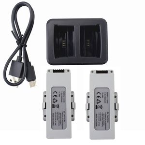 7.6V 2PCS 1500mAh Lithium Battery With 2 in 1 Charger For F30 HS510 Folding Aerial Photography Four Axis Aircraft Remote Control UAV Accessories