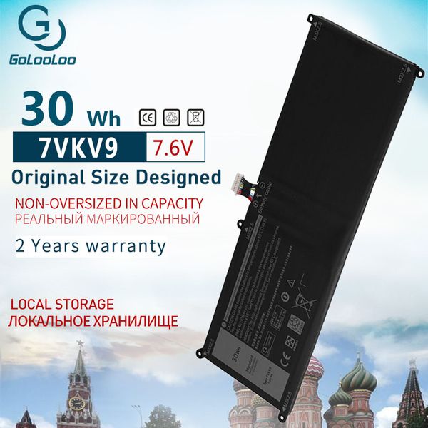 7,6 V 30WH 7VKV9 9TV5X nueva batería para portátil para DELL Latitude XPS 12 7000 7275 9250 batería para portátil 7VKV9