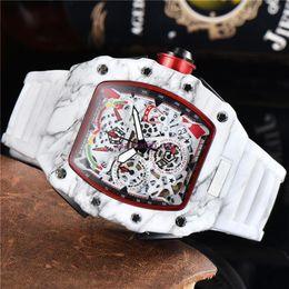 7-7 ENS MONTRE DE LUXE Watches Silicone Strap Fashion Designer Watch Sports Quartz Analog Clock Relogie Masculino 20212288