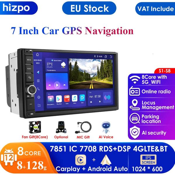 7 ''7862 écran Intelligent 2din Android autoradio lecteur vidéo multimédia pour GPS universel Navi Carplay Auto 4G RDS DSP stéréo