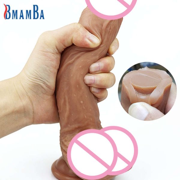 7/8 pulgadas enormes consoladores realistas Silicona suave Pene Dong con taza de succión para mujeres Masturbación Lesbain Sexy Toy Skin Feeling Dick