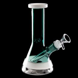 7.8 "Glass Water Pipes Downstam + Glazen Kom 18mm Olie DAB RIG Black Color Heady PERC BUBLER BONG