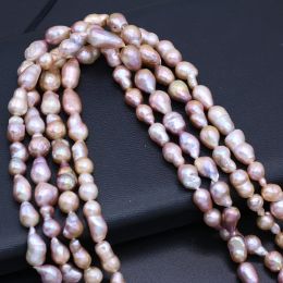 7-8 mm 100% naturel pourpre baroque Broque Drop perle d'eau fraîche Perles de perle de bricolage Collier Boucles d'oreilles
