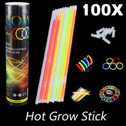 7 8multi Couleur Glow Stick Bracelet Colliers Neon Party Led Clignotant Baguette Nouveauté Jouet Led Vocal Concert Flash Sticks