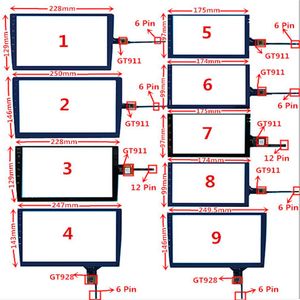 7 9 10 1 10 2 pouces GT911 GT928 numériseur universel capacitif pour voiture DVD GPS navigation multimédia écran tactile panneau Glass2640