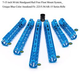 7/9/10/12/13.5 / 15 '' Inch M-Lok Handguard Rail Picatinny Free Float Mount Sytsem Ultralight_unique Blue Color Geanodiseerd