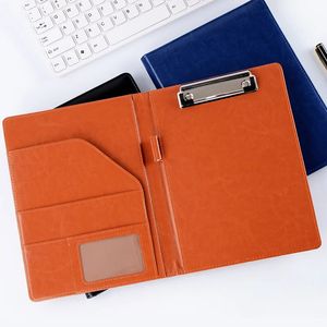 7 * 9.37in PU Leather A5 / A4 Clipbatage Fichier de fichiers Document Document Meeting Business Contrat Clamp Pad Office School Supply 240416