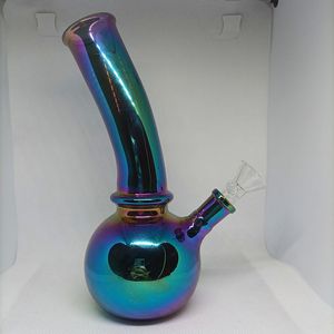 7.9 inch Hoogte 14mm Mannelijke Kom Glazen Bong Waterpijp Regenboog Waskolf Bal Base Roken Shisha Waterpijp Tabak Recycler beker