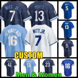 7 Bobby Witt Jr. Maillot de baseball 16 Bo Jackson 5 George Brett 13 Salvador Perez 17 Nelson Velazquez 9 Vinnie Pasquantino Kansases City Freddy Fermin Josh Taylor