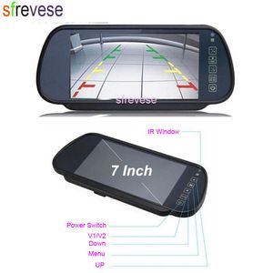 7 Auto LCD TFT Monitor Spiegel Mini Waterdichte Auto Voertuig Achteruitkijkspiegel Achteruit Inparkeren Backup Camera Achteruitrijcamera Kit 170 graden236L