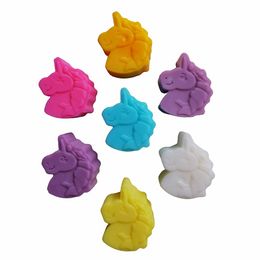 7 Cavités Forme de licorne Fabriqué à la main Savon Moule de silicone outils de décoration de gâteau Moules de savon pour faire du savon Moule de chocolat