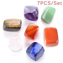 7 Chakra Crystal Healing Tumbled Stones Set Cristaux Mélange de pierres brutes naturelles brutes pour Tumbling1244w