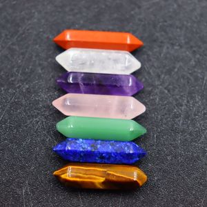 7 Chakra Set Reiki Pierre Naturelle Pierres De Cristal Polissage Rock Quartz Yoga Énergie Perle Chakra Guérison Décoration 8x32mm