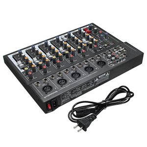 Freeshipping 7 canaux Microphone numérique Console de mixage sonore 48V Alimentation fantôme Amplificateur de mixage audio karaoké professionnel avec USB Xxlnj