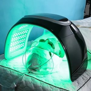 7 kleur gezichtsstoomboot met LED -licht voor gezichtsschoonheidssalon spa gezichtspaneel rood licht therapie bed apparaten