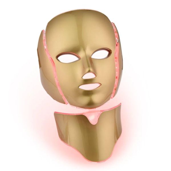 Masque Facial LED 7 couleurs, thérapie à la lumière LED, rajeunissement de la peau, soins du visage à photons PDT 7 couleurs LL