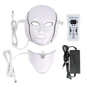 Masque facial de cou de machine de beauté de visage de thérapie de lumière LED de 7 couleurs avec le microcourant pour le dispositif de blanchiment de peau