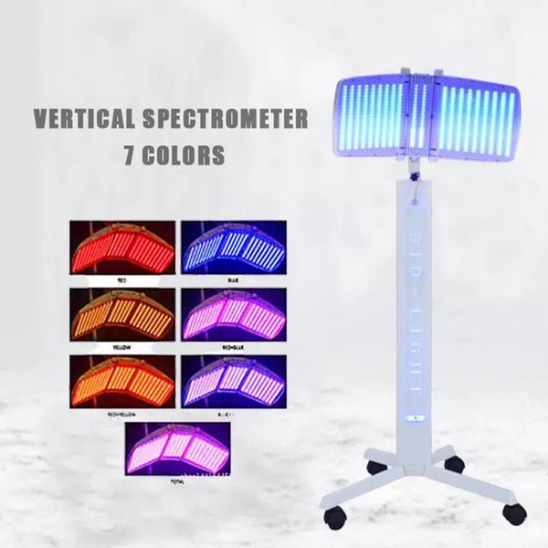 7 couleurs PDT lumière LED beauté lampe photodynamique traitement de l'acné rajeunissement de la peau Machine élimination des rides blanchiment de la peau masque Facial