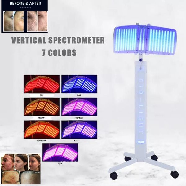 7 colores PDT Luz LED Belleza Lámpara fotodinámica Tratamiento del acné Máquina de rejuvenecimiento de la piel Eliminación de arrugas Blanqueamiento de la piel Mascarilla facial Home Spa