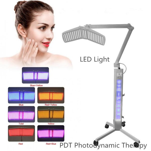 Máscara facial LED de 7 colores PDT Terapia de luz Lámpara fotodinámica Tratamiento del acné Máquina de rejuvenecimiento de la piel Eliminación de arrugas Blanqueamiento de la piel