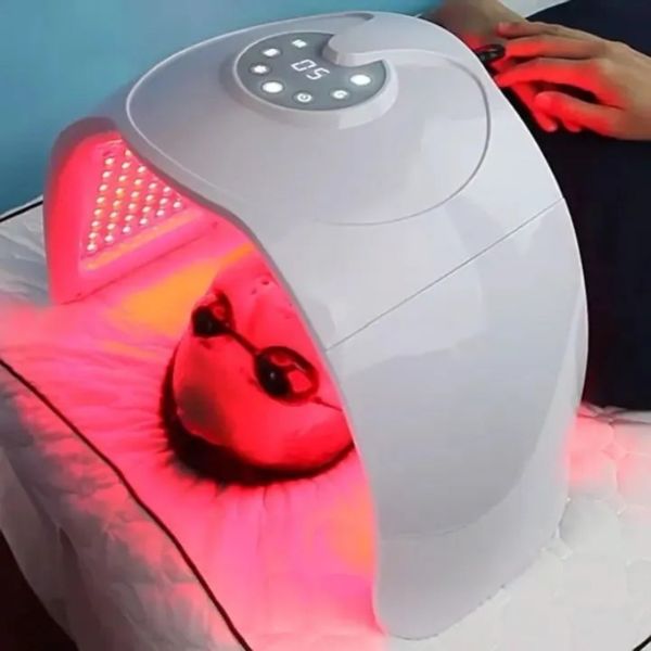 Thérapie par la lumière LED photon pdt 7 couleurs avec vapeur nano visage dispositif de thérapie par la lumière rouge équipement de spa masque facial infrarouge 625