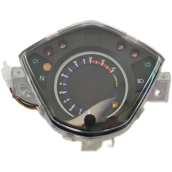 Pantalla de 7 colores instrumento de motocicleta Universal motocicleta LCD luz Digital tacómetro odómetro 14000rpm velocímetro retroiluminación Mot3448