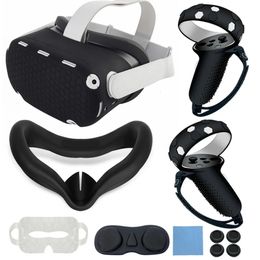 7 Kleur VR Shell Cover Protective Lens Antileakage Neuskussen Accessoires 7 -stuk set voor Oculus Quest 2 Vervanging 240506