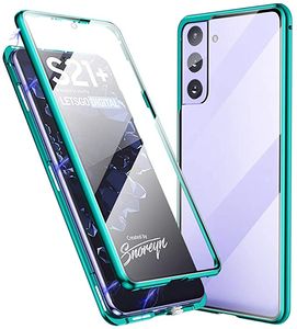 Boîtier De Cadre En Métal D'adsorption Magnétique Couverture Plein Écran En Verre Trempé Avant Et Arrière Pour Samsung Galaxy S10 Plus S20 Ultra Note 20 Ultra