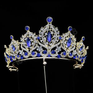 7 kleuren Elegante AB Crystal Crown Vrouwen Meisjes Bruiloft Luxe Bruids Tiara Diadeem Haar Jurk Accessoires Sieraden