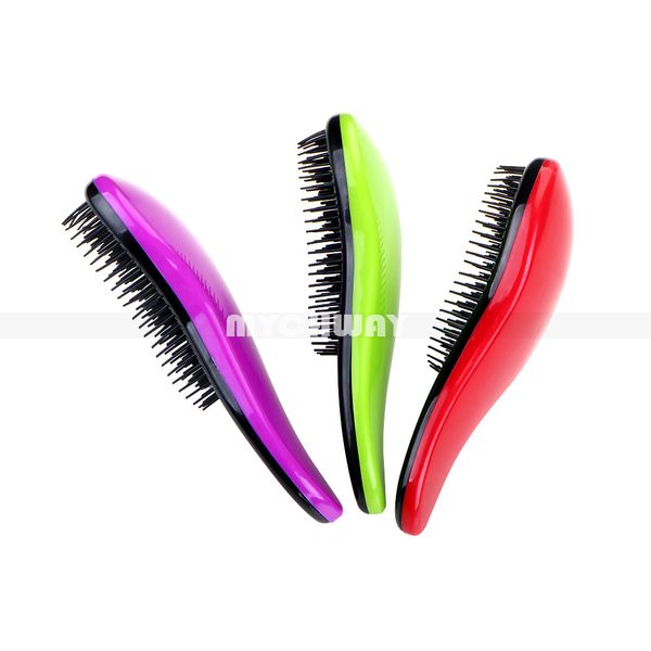 7 couleurs Elite Tangle Démêlant Brosse À Cheveux Portable Magique Antistatique TT peigne Cheveux Probucts Démêler enchevêtrement Brosse À Cheveux Styling Peignes