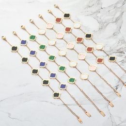 7 couleurs créateur de mode trèfle Bracelet chanceux amour bracelets dépenser gloire richesses mode conception femmes mariage fête bracelets