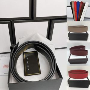 7 couleurs créateurs de mode en cuir véritable femmes ceinture ceinture pour hommes lettre bronze boucle hommes ceintures avec boîte-cadeau 100-125CM