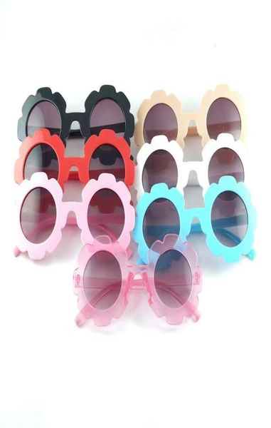 7 couleurs filles fleurs de fleur lunettes de soleil bébé enfants classiques verres de soleil élégants plage vintage des lunettes de lunettes extérieures chil4247087