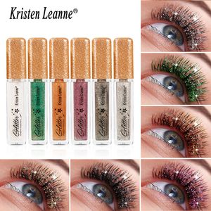 7 couleurs paillettes Mascara séchage rapide longue durée imperméable à l'eau Curling épais brillant cils Sexy diamant Mascara pour le maquillage