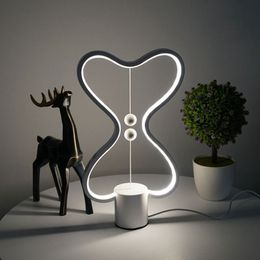 7 couleurs Heng Balance lampe LED veilleuse USB alimenté décor à la maison chambre bureau Table lampe de nuit lumière C09302637