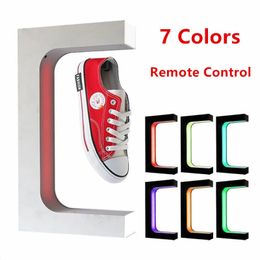 7 couleurs LED LED ACRYIQUE MAGNETIQUE LEVITING AFFICHEUR 360 degrés Floative Perfect Sneaker Head Gift Home Decoration 240518