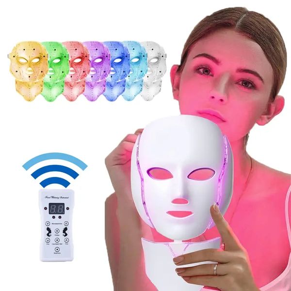 Máscara facial LED de 7 colores para piel rejuvenecida: regalo perfecto para mujeres y amigos