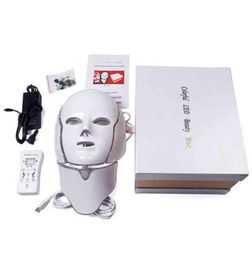 7 couleurs Masque facial LED Machine de thérapie coréenne Pon Machine électrique Light Acne Neck Beauty 2205161495462