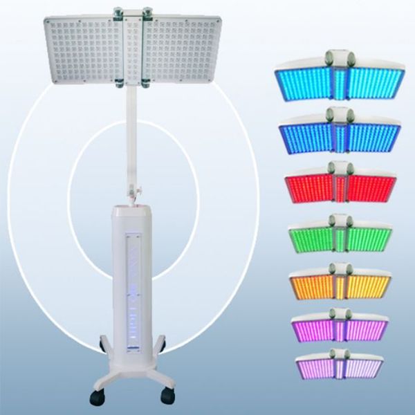 7 couleurs LED PDT BIO-luminothérapie lampe Machine traitement de l'acné élimination des pigments rajeunissement de la peau resserrement de la peau dissolvant de rides beauté Spa