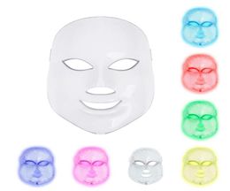 7 colores Light Skin Care Rejuvenation Wrinkle Acner Facebo de belleza Spa Beauty Pon LED Terapia de máscara facial5184787